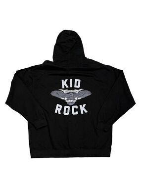 KID ROCK Eagle Full Zip Rock Redneck Music Country Hoodie Sweatshirt Mens XXL